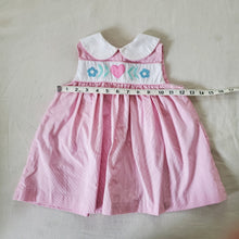 Load image into Gallery viewer, Vintage Heart + Flower Pink Dress 2t

