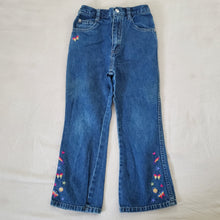Load image into Gallery viewer, Vintage Butterfly Smiley Embroidery Jeans kids 6
