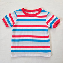 Load image into Gallery viewer, Vintage 80s Red/Blue Striped Tee 3t
