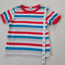 Load image into Gallery viewer, Vintage 80s Red/Blue Striped Tee 3t
