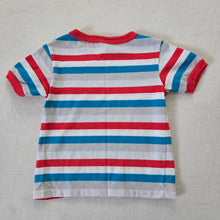 Load image into Gallery viewer, Vintage 80s Red/Blue Striped Tee 3t

