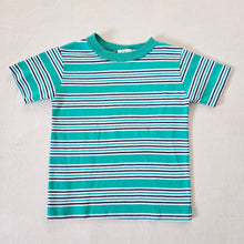 Load image into Gallery viewer, Vintage Healthtex Green Striped Tee 4t
