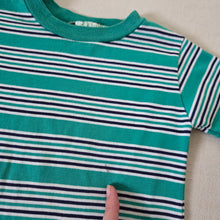 Load image into Gallery viewer, Vintage Healthtex Green Striped Tee 4t
