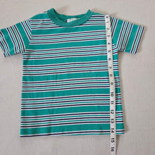 Load image into Gallery viewer, Vintage Healthtex Green Striped Tee 4t
