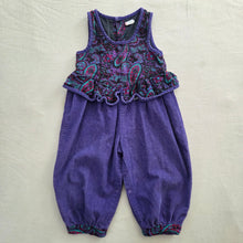 Load image into Gallery viewer, Vintage Paisley Purple Pantsuit 24 months
