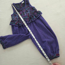 Load image into Gallery viewer, Vintage Paisley Purple Pantsuit 24 months
