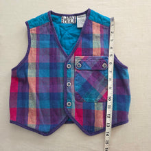 Load image into Gallery viewer, Vintage Gem Tone Plaid Vest kids 7
