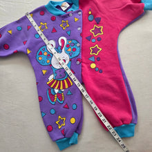 Load image into Gallery viewer, Vintage Color Block Bunny Bodysuit 18 months
