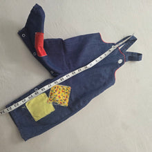 Load image into Gallery viewer, Vintage Patched Denim Overalls 9 months
