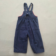 Load image into Gallery viewer, Vintage Patched Denim Overalls 9 months
