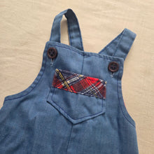 Load image into Gallery viewer, Vintage Healthtex Blue Plaid Overalls 18 months
