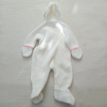 Load image into Gallery viewer, Vintage Pink/White Hooded PJs 6-9 months
