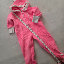 Load image into Gallery viewer, Vintage 60s Pink Bunny Soft Pajamas 9 months
