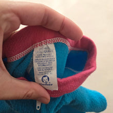 Load image into Gallery viewer, Vintage Blue/Pink Footed PJs 2t
