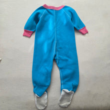 Load image into Gallery viewer, Vintage Blue/Pink Footed PJs 2t
