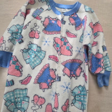 Load image into Gallery viewer, Vintage Girly Clothes Pattern Footed PJs 2t/3t
