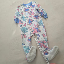 Load image into Gallery viewer, Vintage Girly Clothes Pattern Footed PJs 2t/3t
