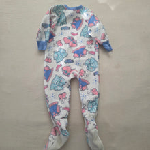 Load image into Gallery viewer, Vintage Girly Clothes Pattern Footed PJs 2t/3t
