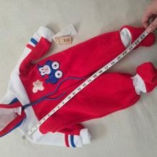 Load image into Gallery viewer, Vintage Deadstock Train Bunny PJs 6-9 months
