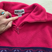 Load image into Gallery viewer, Vintage Pink/Purple Fleece Sweater kids 10/11
