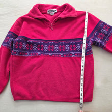 Load image into Gallery viewer, Vintage Pink/Purple Fleece Sweater kids 10/11
