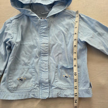 Load image into Gallery viewer, Vintage Blue Floral Embroidered Jacket 24 months

