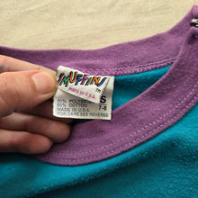 Load image into Gallery viewer, Vintage Aqua + Purple Long Sleeve 4t

