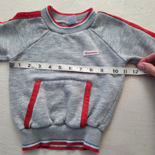 Load image into Gallery viewer, Vintage Healthtex Gray/Red Crewneck 18-24 months

