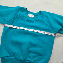 Load image into Gallery viewer, Vintage Teal Reglan Crewneck kids 6
