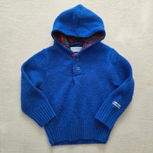 Load image into Gallery viewer, Vintage Oshkosh Blue Knit Hoodie 18-24 months
