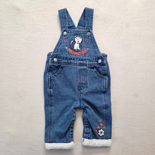 Load image into Gallery viewer, Vintage Kitty Princess Overalls 3-6 months
