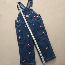 Load image into Gallery viewer, Vintage Rose Floral Embroidered Overalls 18 months
