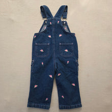 Load image into Gallery viewer, Vintage Rose Floral Embroidered Overalls 18 months

