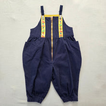 Load image into Gallery viewer, Vintage Navy Bubble Overalls 2t

