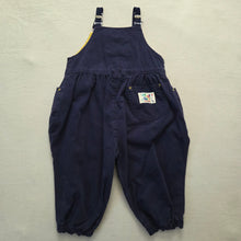Load image into Gallery viewer, Vintage Navy Bubble Overalls 2t
