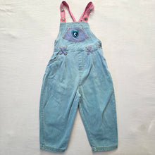 Load image into Gallery viewer, Vintage Denim Color Block Overalls 3t
