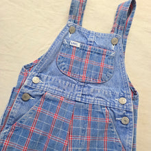 Load image into Gallery viewer, Vintage Lee Denim Plaid Overalls 3t
