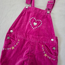 Load image into Gallery viewer, Vintage Disney Fuschia Velvet Overalls 4t/5t
