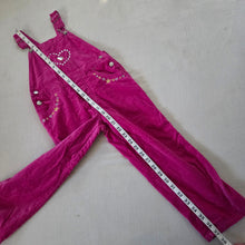 Load image into Gallery viewer, Vintage Disney Fuschia Velvet Overalls 4t/5t
