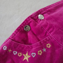 Load image into Gallery viewer, Vintage Disney Fuschia Velvet Overalls 4t/5t
