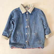 Load image into Gallery viewer, Vintage Flannel-Lined Jean Jacket 4t
