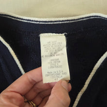 Load image into Gallery viewer, Vintage Argyle Knit Navy Cardigan 4t
