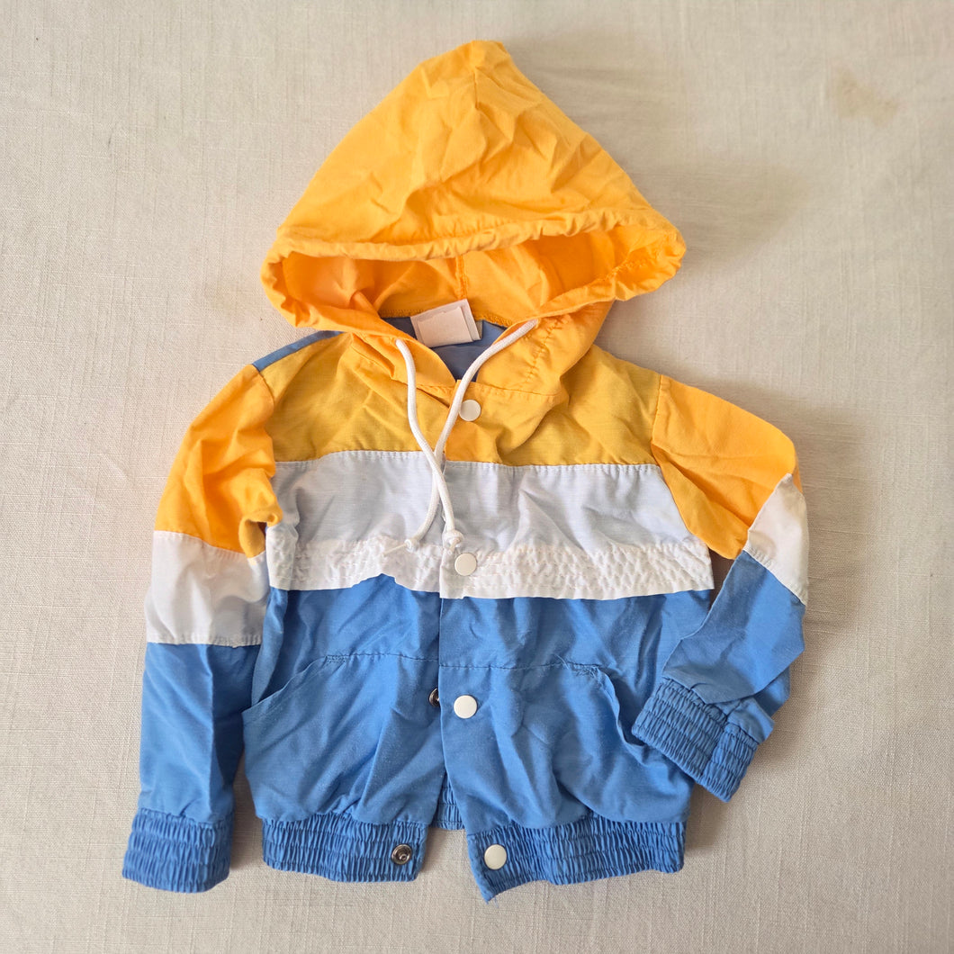 Vintage Color Block Thin Hooded Jacket 9-12 months