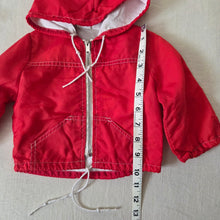 Load image into Gallery viewer, Vintage 70s Red Hooded Jacket 9 months
