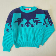 Load image into Gallery viewer, Vintage Green/Blue Knit Sweater 5t
