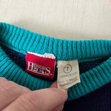 Load image into Gallery viewer, Vintage Green/Blue Knit Sweater 5t
