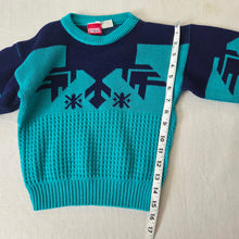 Load image into Gallery viewer, Vintage Green/Blue Knit Sweater 5t
