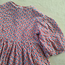 Load image into Gallery viewer, Vintage Red/Blue Floral Dress 4t
