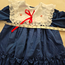 Load image into Gallery viewer, Vintage Bryan Navy Long Sleeve Dress 2t/3t

