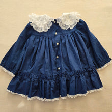 Load image into Gallery viewer, Vintage Bryan Navy Long Sleeve Dress 2t/3t
